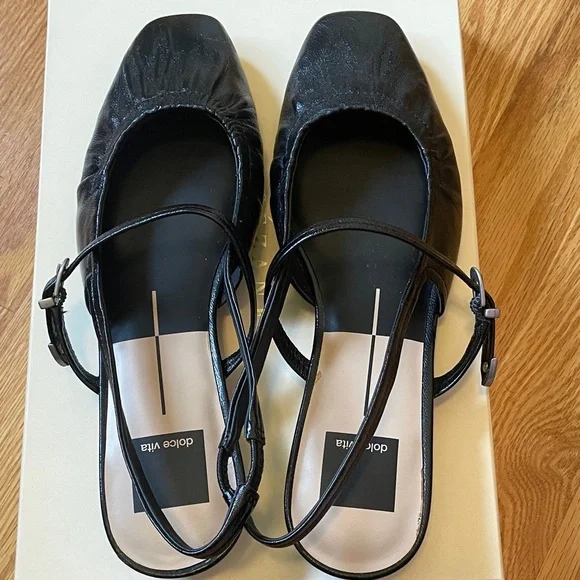 Dolce Vita Black Heeled Sandals - Picture 3 of 5